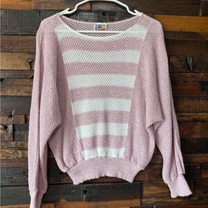 Vintage 70s 80s Tree-Ko Open Knit Sweater